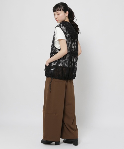 niko and...（ニコアンド）の「レース&メッシュ2WAYベスト（ベスト・レディース・ブラック/オフホワイト/その他9・FREE）」の9枚目の写真