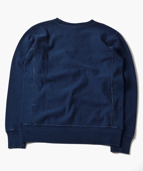 SHIPS(シップス)の「Champion(チャンピオン)×SHIPS AUTHENTIC: 別注 リバースウィーブ インディゴ クルーネック スウェット "ロングスリーブ"■(スウェット・メンズ・ブルー/ネイビー・SMALL/LARGE/MEDIUM)」の8枚目の写真