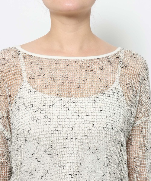 LOWRYS FARM（ローリーズファーム）の「ネップメッシュプルオーバーＬＳ 657820（その他トップス・レディース・アイボリー/ベージュ/グレー・FREE）」の7枚目の写真