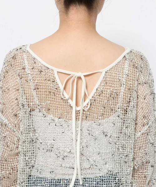 LOWRYS FARM（ローリーズファーム）の「ネップメッシュプルオーバーＬＳ 657820（その他トップス・レディース・アイボリー/ベージュ/グレー・FREE）」の10枚目の写真