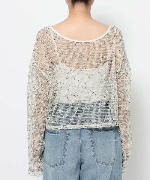 LOWRYS FARM（ローリーズファーム）の「ネップメッシュプルオーバーＬＳ 657820（その他トップス・レディース・アイボリー/ベージュ/グレー・FREE）」の12枚目の写真
