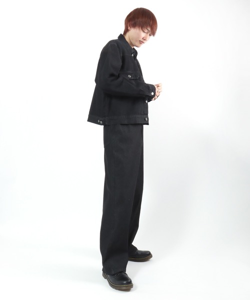 Salong hameu(サロン ハミュー)の「デニムバギーパンツ/ブラックデニム/ワンウォッシュ/セットアップ対応(デニムパンツ・メンズ・ブラック系その他/ワンウォッシュ・M/L)」の4枚目の写真