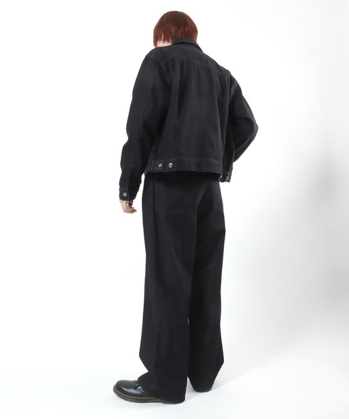 Salong hameu(サロン ハミュー)の「デニムバギーパンツ/ブラックデニム/ワンウォッシュ/セットアップ対応(デニムパンツ・メンズ・ブラック系その他/ワンウォッシュ・M/L)」の3枚目の写真