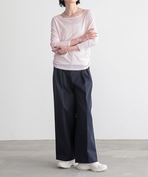 for/c（フォーシー）の「MIXカラーL/Sトップス【サスティナブル】（Tシャツ/カットソー・レディース・オフホワイト/グレー/ピンク/インディゴブルー・L/M）」の11枚目の写真