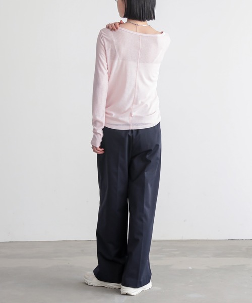 for/c（フォーシー）の「MIXカラーL/Sトップス【サスティナブル】（Tシャツ/カットソー・レディース・オフホワイト/グレー/ピンク/インディゴブルー・L/M）」の14枚目の写真