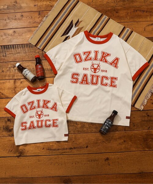 BREEZE（ブリーズ）の「【リンク】オジカソースTシャツ(子ども)（Tシャツ/カットソー・キッズ・オフホワイト/ネイビー・100/110/120/130/140）」の8枚目の写真