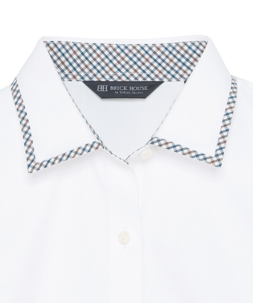 TOKYO SHIRTS（トウキョウシャツ）の「【透け防止】 形態安定ノンアイロン ワイド 長袖ビジネスワイシャツ（ビジネスシャツ・レディース・ホワイト・S/M/L/XS/LL/XL）」の3枚目の写真