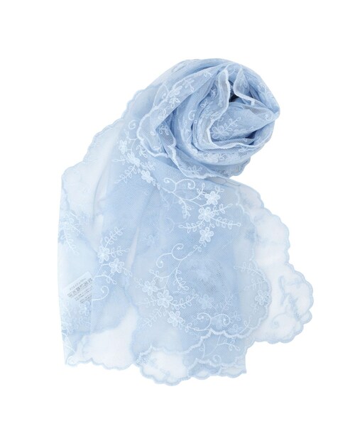 ITS'DEMO（イッツデモ）の「【洗濯可】スカラップフラワーレースストール（ストール/ショール・レディース・アイボリー/ベビーピンク/ライトブルー・00）」の2枚目の写真