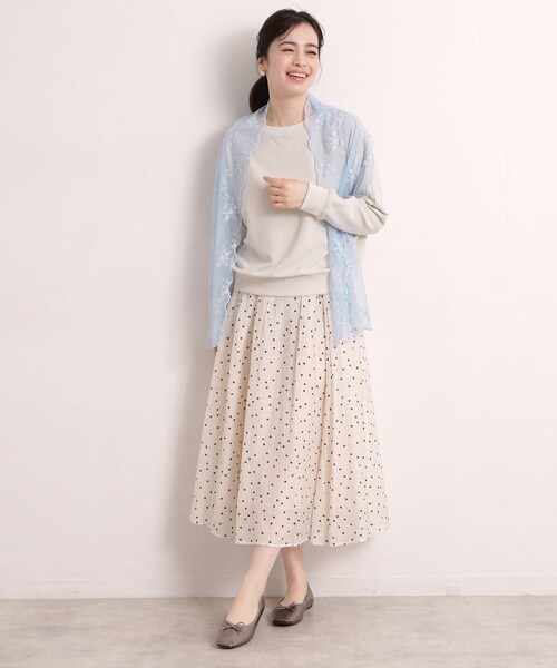 ITS'DEMO（イッツデモ）の「【洗濯可】スカラップフラワーレースストール（ストール/ショール・レディース・アイボリー/ベビーピンク/ライトブルー・00）」の8枚目の写真