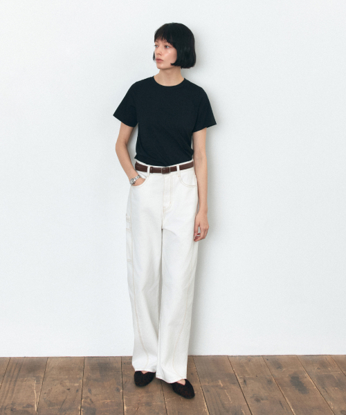 SIYAZU(シヤジュ)の「SITP5242 スリムレギュラーハーフ袖Tシャツ_ブラック(Tシャツ/カットソー・レディース・ブラック・ONE)」の3枚目の写真
