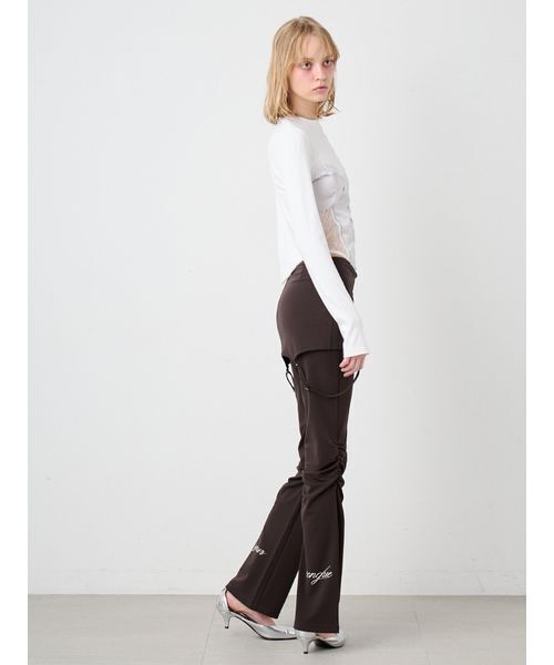 SORIN(ソリン )の「Print Gathered Layered Pants/プリント ギャザーレイヤードパンツ(その他パンツ・レディース・ダークブラウン/オフホワイト・38/36)」の10枚目の写真