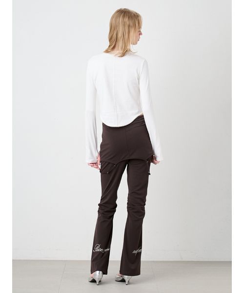 SORIN(ソリン )の「Print Gathered Layered Pants/プリント ギャザーレイヤードパンツ(その他パンツ・レディース・ダークブラウン/オフホワイト・38/36)」の11枚目の写真