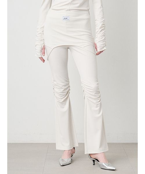 SORIN(ソリン )の「Print Gathered Layered Pants/プリント ギャザーレイヤードパンツ(その他パンツ・レディース・ダークブラウン/オフホワイト・38/36)」の21枚目の写真