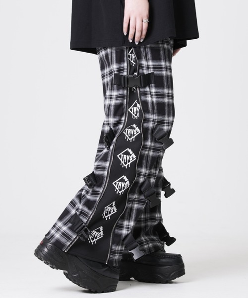 TRAVAS TOKYO/トラバス トーキョー』ベルト付きサイドZIPチェック