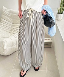 レディースのその他パンツ（ホワイト/白色系・ストライプ柄