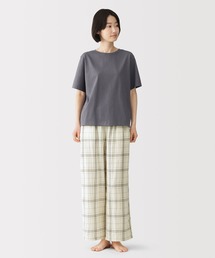 婦人　二重ガーゼ　半袖ルームウェアセット