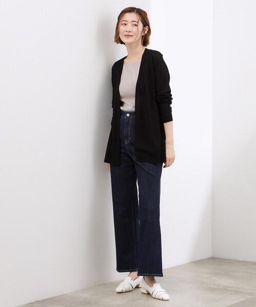 grove（グローブ）の「【接触冷感／UVカットetc】ベーシックロングカーディガン（カーディガン/ボレロ・レディース・ライトグレー/ブラック/ナチュラル・02/00/04/05）」の9枚目の写真