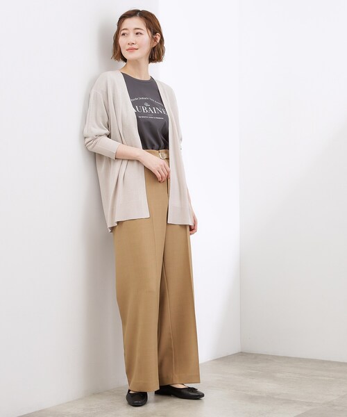 grove（グローブ）の「【接触冷感／UVカットetc】ベーシックロングカーディガン（カーディガン/ボレロ・レディース・ライトグレー/ブラック/ナチュラル・02/00/04/05）」の14枚目の写真