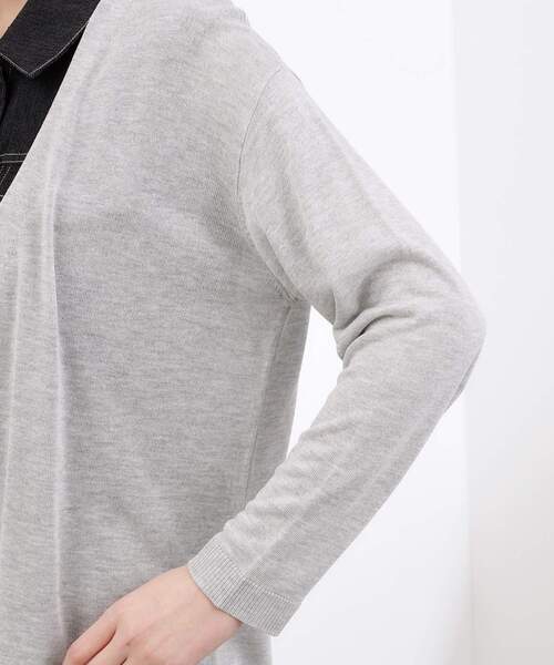 grove（グローブ）の「【接触冷感／UVカットetc】ベーシックロングカーディガン（カーディガン/ボレロ・レディース・ライトグレー/ブラック/ナチュラル・02/00/04/05）」の20枚目の写真