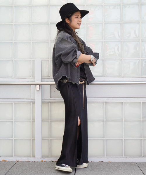 AP STUDIO（エーピーストゥディオ）の「デニムクロップドシャツジャケット（シャツ/ブラウス・レディース・チャコールグレー・FREE）」の5枚目の写真