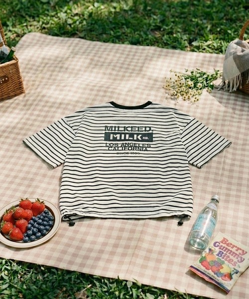 セール】MILKFED. DRAWSTRING BIG S/S TEE（ラッシュガード）｜MILKFED
