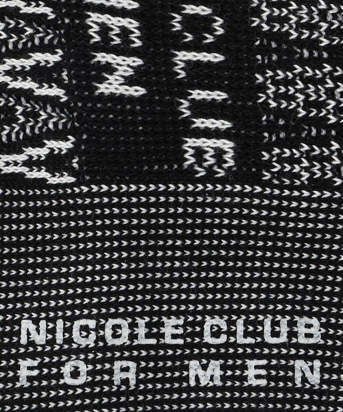 NICOLE CLUB FOR MEN（ニコルクラブフォーメン）の「シェブロン×ロゴ ショートソックス(日本製)（ソックス/靴下・メンズ・ブルー/ホワイト/ブラック・FREE）」の4枚目の写真