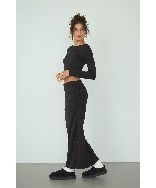 ALEXIA STAM(アリシアスタン)の「Side Zip Skirt / ファスナースリットスカート(スカート・レディース・グレー/ブラック・M/S/L)」の1枚目の写真