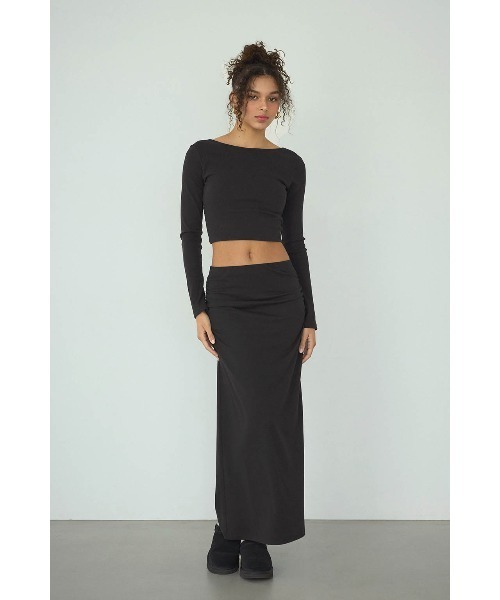 ALEXIA STAM(アリシアスタン)の「Side Zip Skirt / ファスナースリットスカート(スカート・レディース・グレー/ブラック・M/S/L)」の4枚目の写真