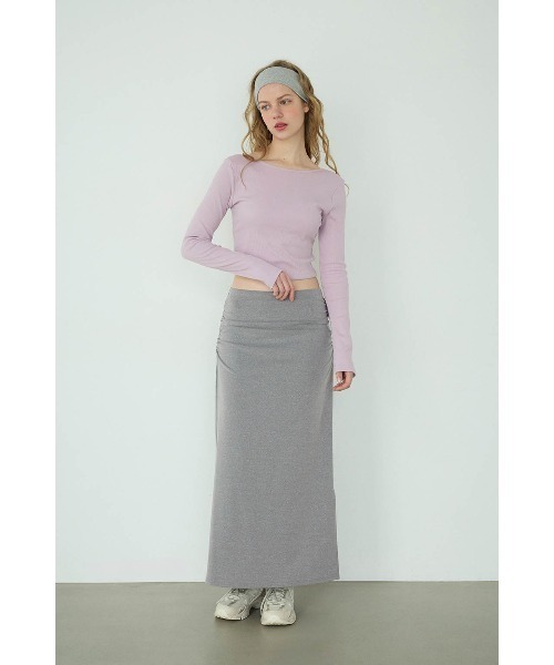 ALEXIA STAM(アリシアスタン)の「Side Zip Skirt / ファスナースリットスカート(スカート・レディース・グレー/ブラック・M/S/L)」の8枚目の写真