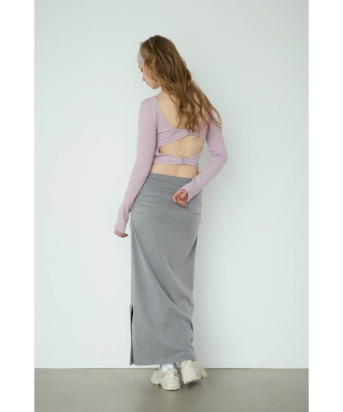 ALEXIA STAM(アリシアスタン)の「Side Zip Skirt / ファスナースリットスカート(スカート・レディース・グレー/ブラック・M/S/L)」の9枚目の写真