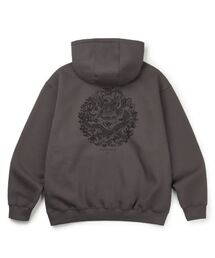 71TO96（チル ハナ トゥ グユク）の「(起毛) ヴィンテージドラゴンフードパーカージップアップ (チャコール)（パーカー）」