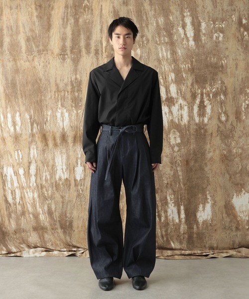 HARE(ハレ)の「【NARRIL】W-Lapel Shirt(シャツ/ブラウス・メンズ・グレー/ブラック・SMALL/MEDIUM)」の6枚目の写真