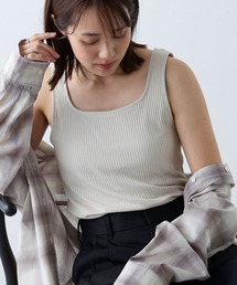 【Aunely】UV カップ付き デイリー デコルテ タンクトップ <YOSOOIシリーズ>