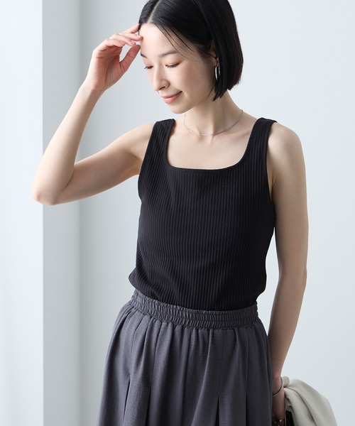 Aunely(オーネリー)の「【Aunely】UV カップ付き デイリー デコルテ タンクトップ <YOSOOIシリーズ>(タンクトップ・レディース・ブラウン系/グレイッシュベージュ/アイボリー/ブラック/ブラウン/グレー系・M/L)」の13枚目の写真
