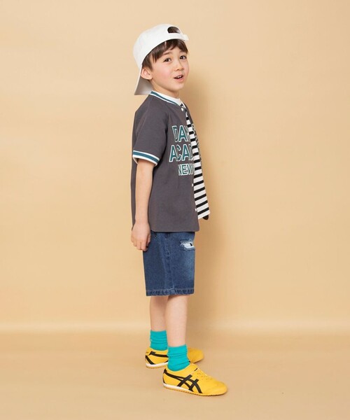 BRANSHES（ブランシェス）の「【WEB限定】クラッシュデニムハーフパンツ（その他パンツ・キッズ・ネイビー・100/130/110/90/140/120/150）」の5枚目の写真