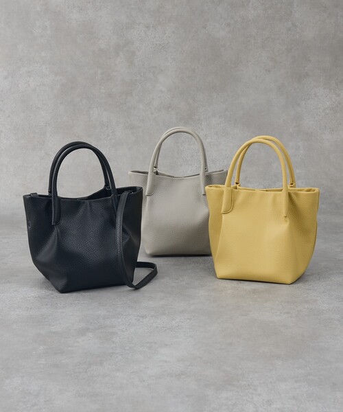 collex(コレックス)の「2WAY バケットトートバッグ タックハンドル&ショルダー(ショルダーバッグ・レディース・ライトグレー/イエロー/ブラック・フリー)」の9枚目の写真