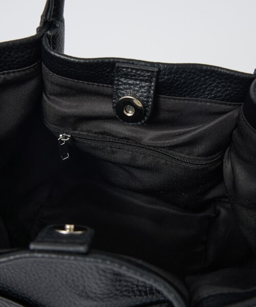 collex(コレックス)の「2WAY バケットトートバッグ タックハンドル&ショルダー(ショルダーバッグ・レディース・ライトグレー/イエロー/ブラック・フリー)」の4枚目の写真