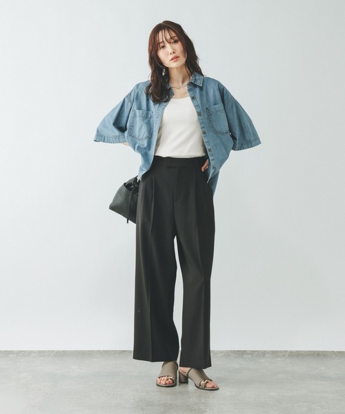 GLOBAL WORK(グローバルワーク)の「Fffit エフィット/カップ付きリブスクエアタンクトップ/625145(タンクトップ・レディース・ダークブラウン/オフホワイト/ブラック・LARGE/X-LARGE/SMALL/MEDIUM)」の4枚目の写真