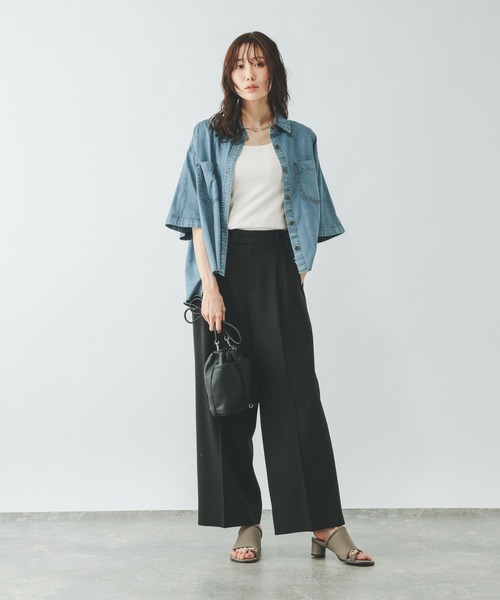GLOBAL WORK(グローバルワーク)の「Fffit エフィット/カップ付きリブスクエアタンクトップ/625145(タンクトップ・レディース・ダークブラウン/オフホワイト/ブラック・LARGE/X-LARGE/SMALL/MEDIUM)」の5枚目の写真