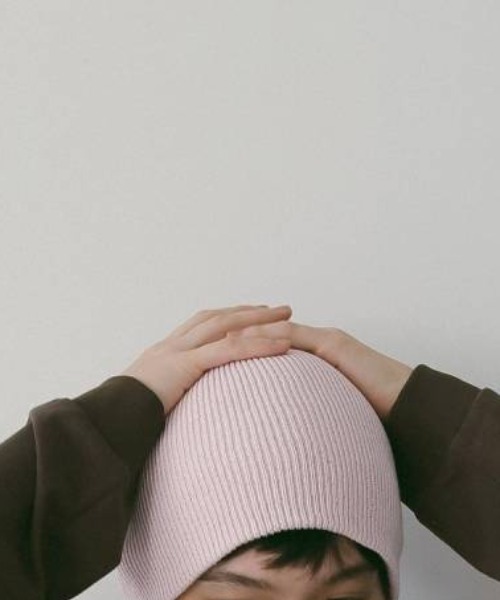 anuke(アンヌーク)の「anuke Knit Beanie ニットビーニー/62621001(ニットキャップ/ビーニー・レディース・ピンク/チャコールグレー/ブラック・ONE SIZE)」の4枚目の写真