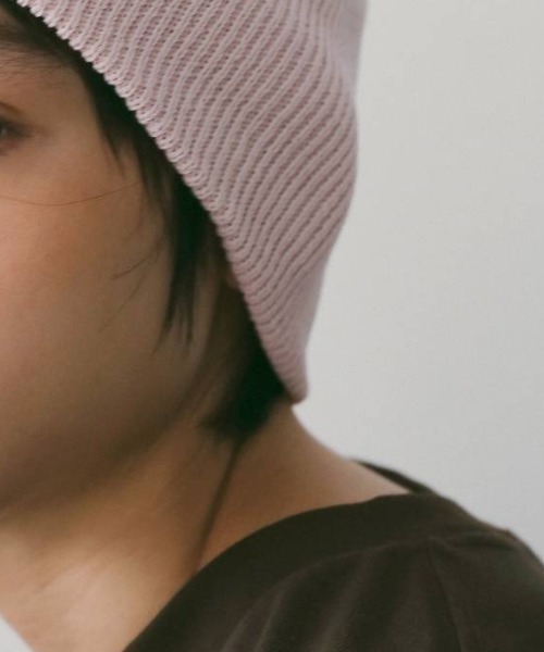 anuke(アンヌーク)の「anuke Knit Beanie ニットビーニー/62621001(ニットキャップ/ビーニー・レディース・ピンク/チャコールグレー/ブラック・ONE SIZE)」の5枚目の写真