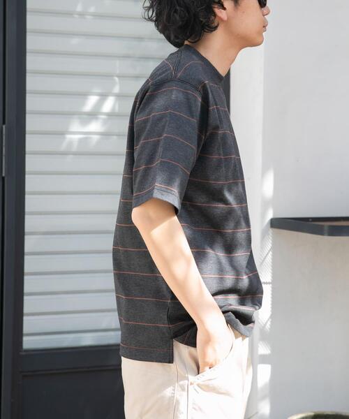 FORK&SPOON（フォークアンドスプーン）の「FORK&SPOON　プレーティングボーダーショートスリーブTシャツ（Tシャツ/カットソー・メンズ・ブラウン系その他/グリーン系その他・4/5）」の11枚目の写真