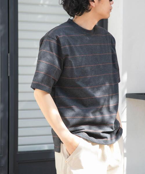 FORK&SPOON（フォークアンドスプーン）の「FORK&SPOON　プレーティングボーダーショートスリーブTシャツ（Tシャツ/カットソー・メンズ・ブラウン系その他/グリーン系その他・4/5）」の12枚目の写真