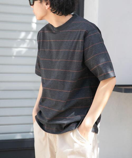 FORK&SPOON（フォークアンドスプーン）の「FORK&SPOON　プレーティングボーダーショートスリーブTシャツ（Tシャツ/カットソー・メンズ・ブラウン系その他/グリーン系その他・4/5）」の14枚目の写真