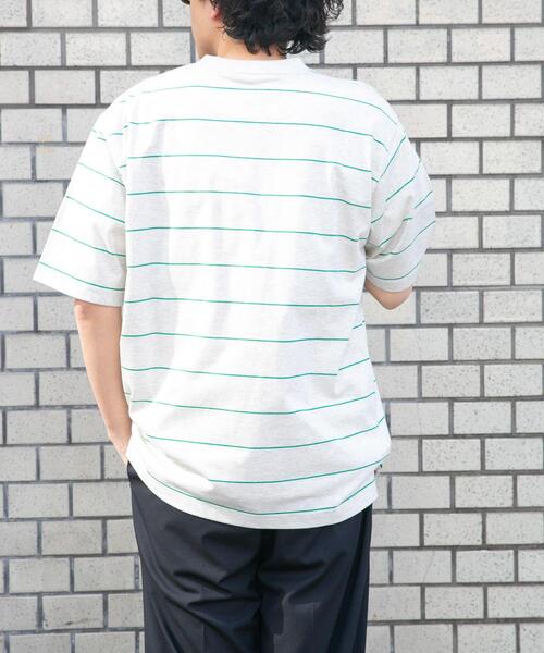 FORK&SPOON（フォークアンドスプーン）の「FORK&SPOON　プレーティングボーダーショートスリーブTシャツ（Tシャツ/カットソー・メンズ・ブラウン系その他/グリーン系その他・4/5）」の7枚目の写真