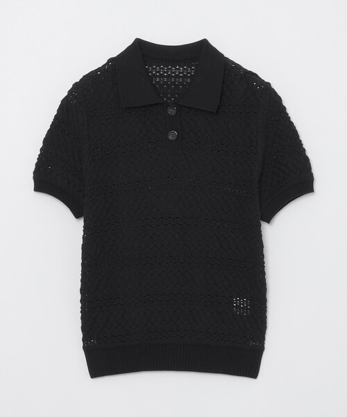 BLUE LABEL CRESTBRIDGE（ブルーレーベルクレストブリッジ）の「コットンレーシージャージーニットトップス（Tシャツ/カットソー・レディース・オフホワイト/ブラック・38）」の12枚目の写真