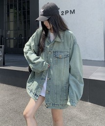 UP START（アップスタート）の「【TUNE】オーバー加工デニムジャケット（デニムジャケット）」