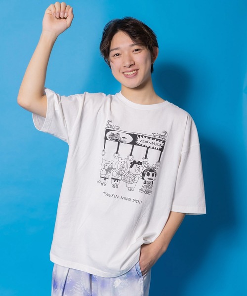 ScoLar Parity(スカラーパリティ)の「361122:通勤Parity忍者柄Tシャツ(Tシャツ/カットソー・レディース・パープル/ブラック/オフホワイト・M/S)」の4枚目の写真
