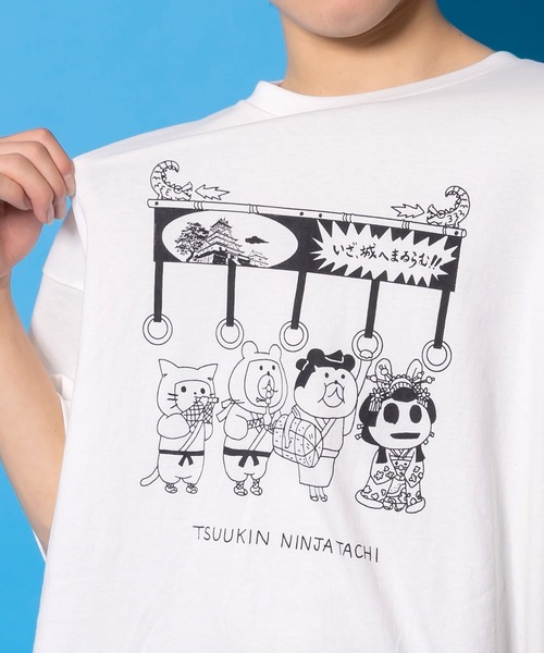 ScoLar Parity(スカラーパリティ)の「361122:通勤Parity忍者柄Tシャツ(Tシャツ/カットソー・レディース・パープル/ブラック/オフホワイト・M/S)」の8枚目の写真