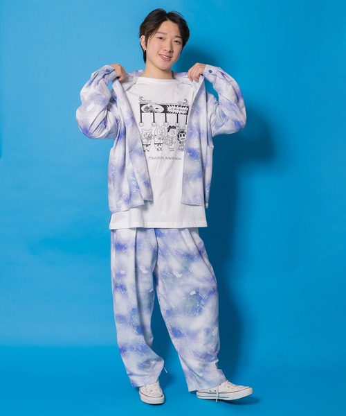 ScoLar Parity(スカラーパリティ)の「361122:通勤Parity忍者柄Tシャツ(Tシャツ/カットソー・レディース・パープル/ブラック/オフホワイト・M/S)」の9枚目の写真